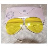 MLE143 Vintage Ray Ban Aviator Yellow Shooting Glasses