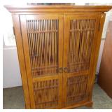 MLE154 Wood & Bamboo TV Cabinet & Sharp AQUOS LCD TV