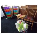 MLE164 Woven Seat Chairs, Tower Fan, Rolling Drawer Organizer