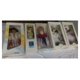 MLE186 Five Limited First Edition Porcelain Dolls