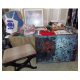 MLE203 Vintage Fabric, Watercolor & Oil Paintings 