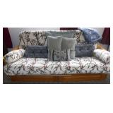 MLE211 Tropical Print Futon Sofa with Storage