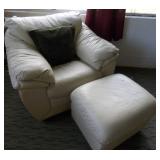 MLE215 Leather Chair & Ottoman