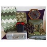 MLE230  Vintage Samsonite Luggage, Binoculars, Stained Glass & More