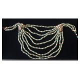 MLE258 Vintage Robert Multi-Strand Necklace & Matching Earrings