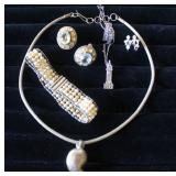 MLE262 Vintage Sterling Bracelet, Necklace, Earrings, Pendant & More