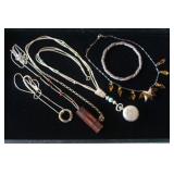 MLE263 Liquid Silver Necklace, Vintage Art Deco Necklace & More