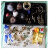 MLE279 Vintage Trifari, Coro, Jindo Fur Salon Brooches, Whiting & Davis