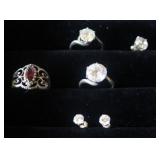 MLE289 Sterling Rings, Garnet, Earrings and More
