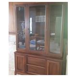 PCS034 Vintage Wood China Hutch Display Cabinet