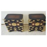 PCSS104 Pair of Ornate Lacquered Chests