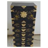 PCSS111 Tall Ornate Lacquered Chest of Drawers
