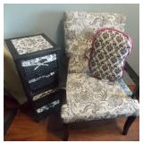 JHA030 Perfectly Paisley Chair, Lap Desk and Organizer