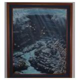 MHLE001 Seascape Giclee on Canvas by S. Craig in Koa Frame
