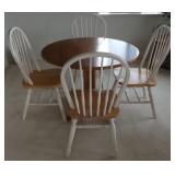 MHLE002 Round Wooden Table & Four Matching Chairs