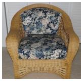 MHLE014 Comfy Rattan Wicker Armchair with Plush Cushions