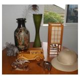 MHLE025 Pith Helmet, Vases, Elephant Figurines and More!
