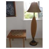MHLE041 Surf Themed Wood Lamp & Wood Game Table