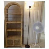 MHLE049 Rattan Hutch, Floor Lamp & Holmes Fan 