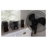 MHLE051 Panasonic CD Stereo System  & Stand Fan