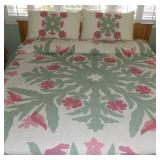 PFL001 Hawaiian Quilt Bedspread, Pillows and More