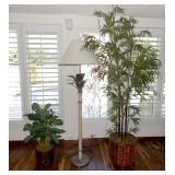 PFL020 Tropical Floor Lamp & Artificial Plant Décor