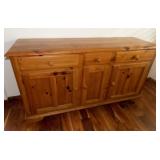 PFL021 Ethan Allen Pine French Sideboard Buffet Cabinet
