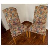 PFL027 Pair of High Back Plush Chairs