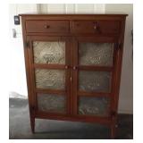 PFL043 Ethan Allen Wooden & Hammered Tin Armoire