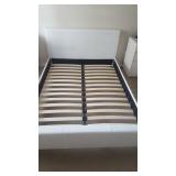 PFL061 Like New King Size Bed Frame in Soft White Leather