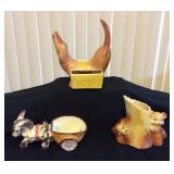 JYR019 Vintage Japanese Ceramic Vases - Animals