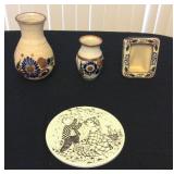 JYR039 Mexico Ceramic Vessels, Frames, Danish Trivet by Bjorn Wiinblad