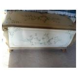 blanket chest, hand painted