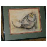 watercolor of cat