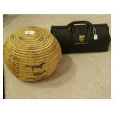 Alaskan coil basket and leather doctor