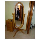 dressing mirror, oak