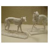 Two Nymphenburg whippets after Mene