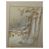 One of four early 20th c. Japanese watercolors, The Four Seasons