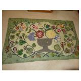 Original hooked rug by J.W.
