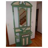 Painted, antique hall tree