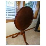 Mahogany tilt top table (not antique)
