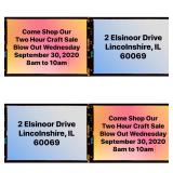 2 HR Craft Sale Blow Out - Ampersand Estate Sale in Lincolnshire, IL. Wednesday September 30, 2020 