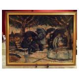 Burl wood frame