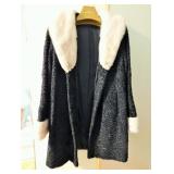 lamb and fur combination coat