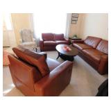 Hudson leathre set by Ethan Allen