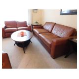 Ethan Allen leather sofa set