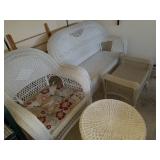 Wicker patio set 