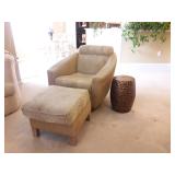 Club chair and ottoman