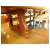 Solid Wood farmhouse design dining table and (8) Chairs 