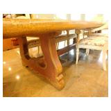 Solid Wood farmhouse design dining table and (8) Chairs 
